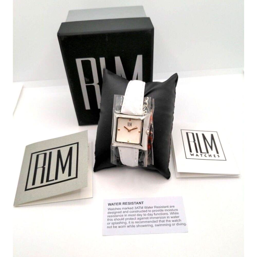 Robert Lee Morris Genuine Leather Wrist Watch White with plastic protection